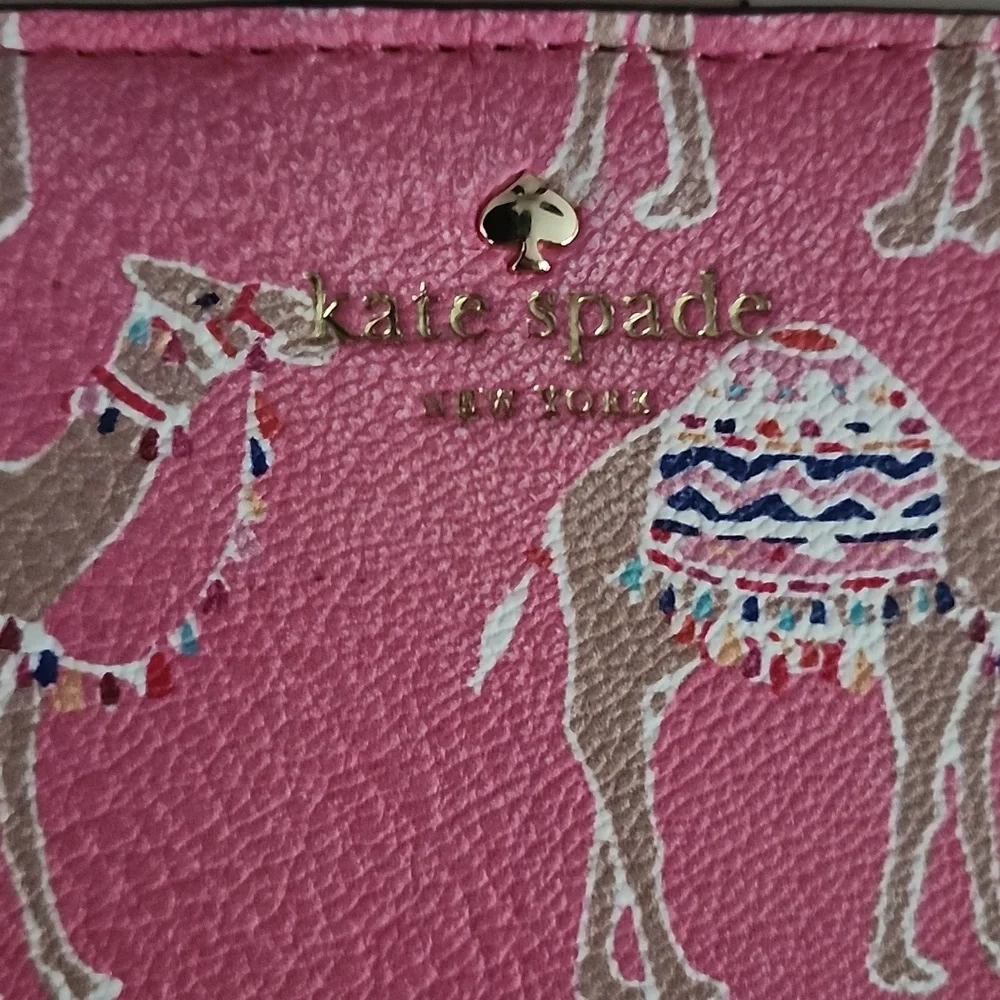 Kate Spade New York Spice Things Up Pink Multi Camel Wallet - Picture 3 of 15